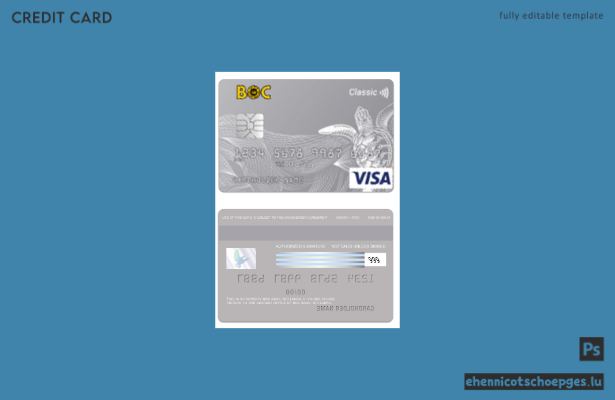 Sri Lanka BOC Bank Visa Classic Karte – Beispielvorschau